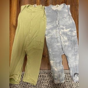 Larkspur baby bamboo rompers